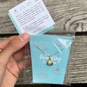 NWT Gold Plated Soup Dumpling Necklace